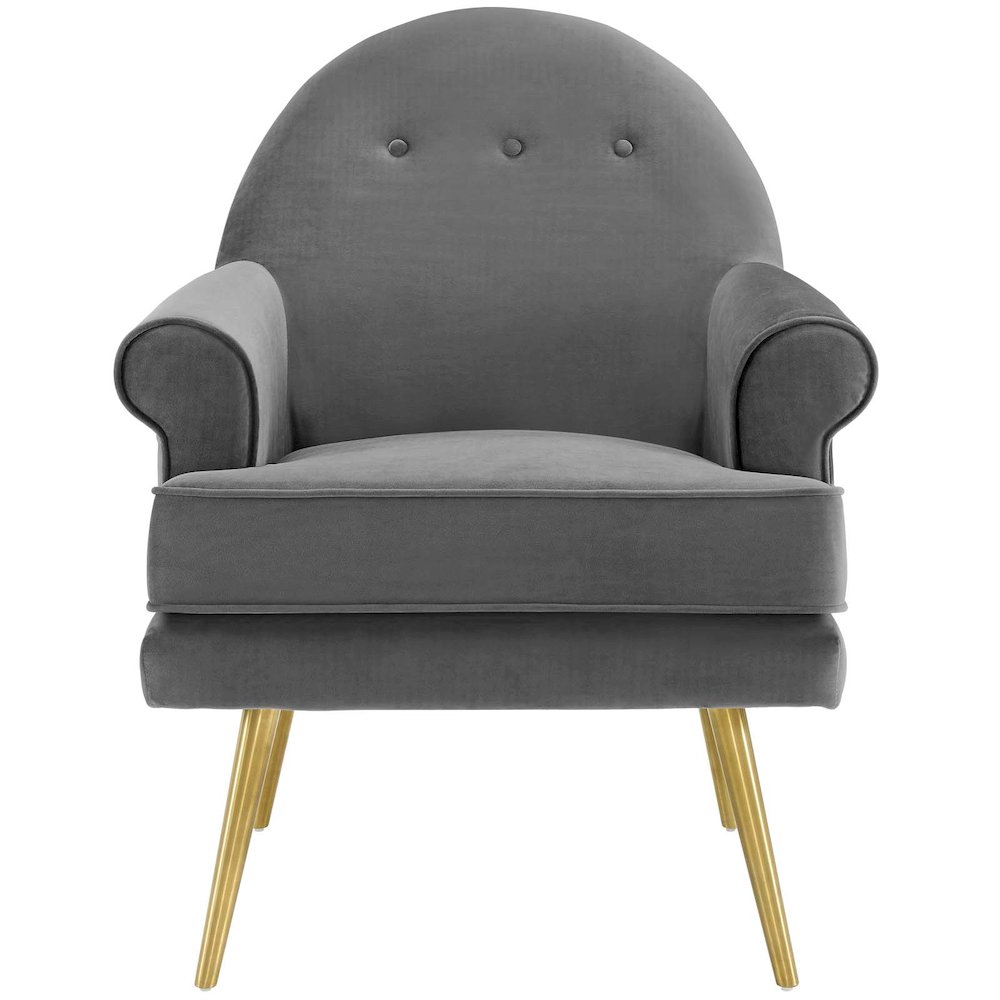 Revive Tufted Button Accent Performance Velvet Armchair. Picture 4