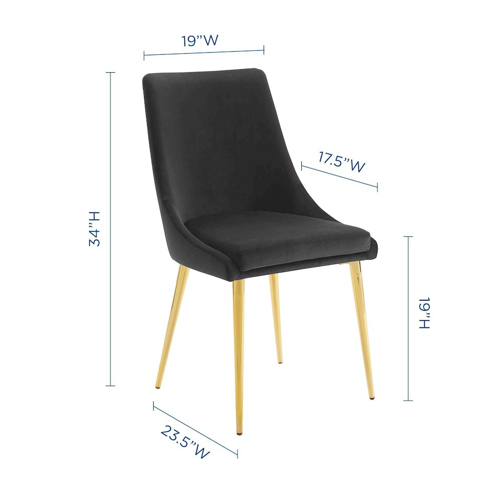 Viscount Modern Accent Performance Velvet Dining Chair. Picture 2