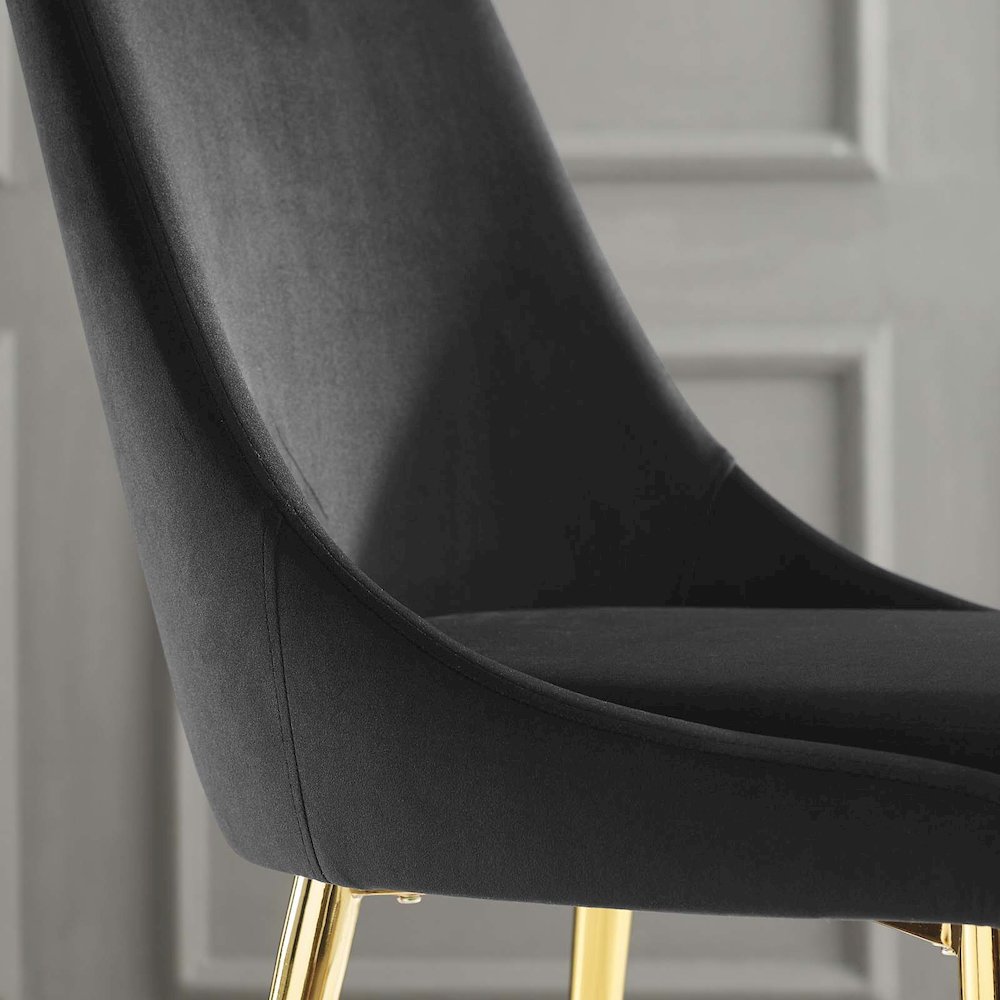 Viscount Modern Accent Performance Velvet Dining Chair. Picture 8