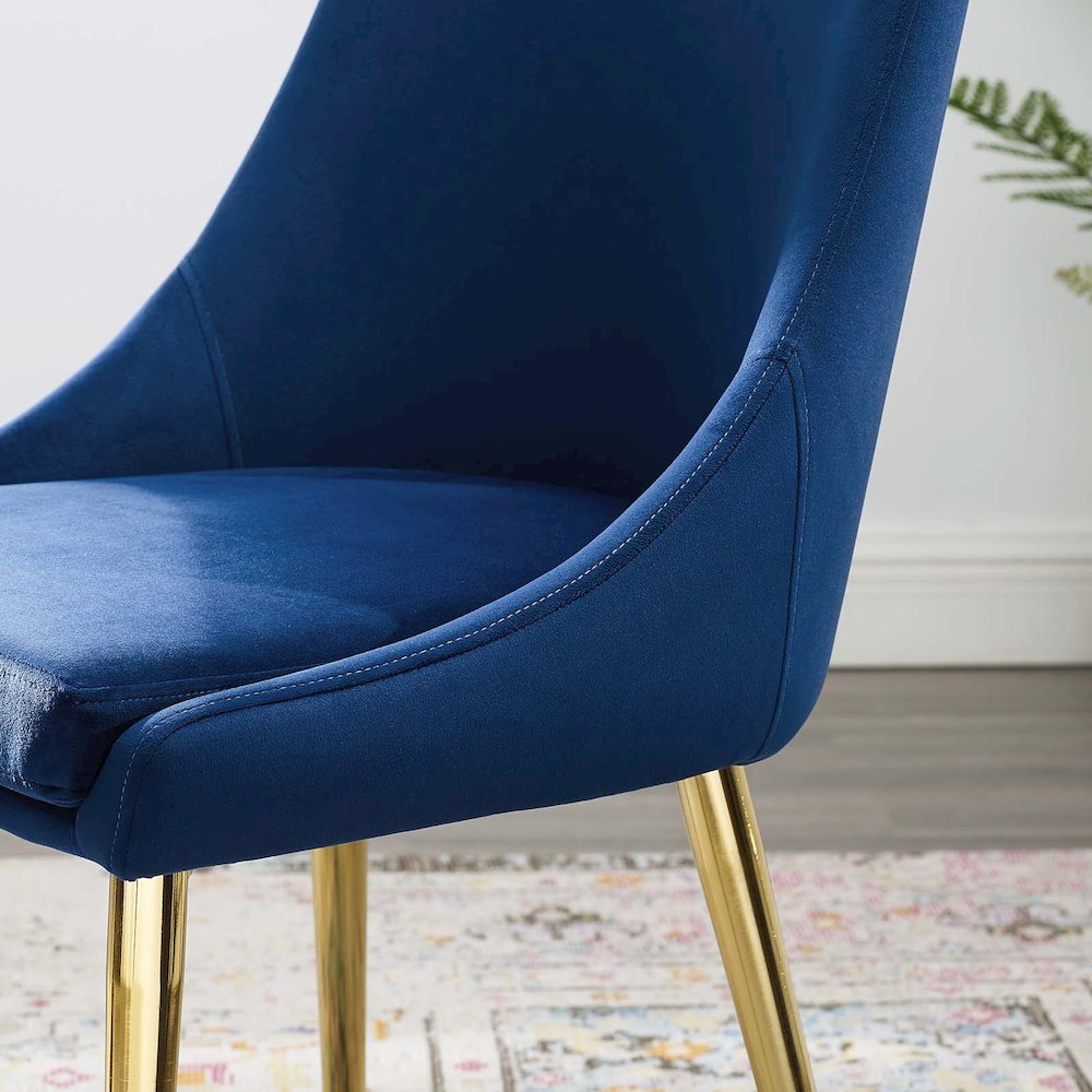 Viscount Modern Accent Performance Velvet Dining Chair. Picture 7