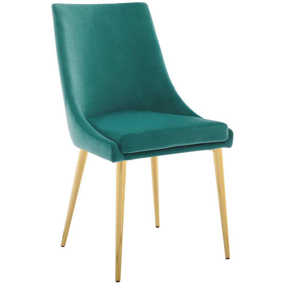 Viscount Modern Accent Performance Velvet Dining Chair. Picture 1