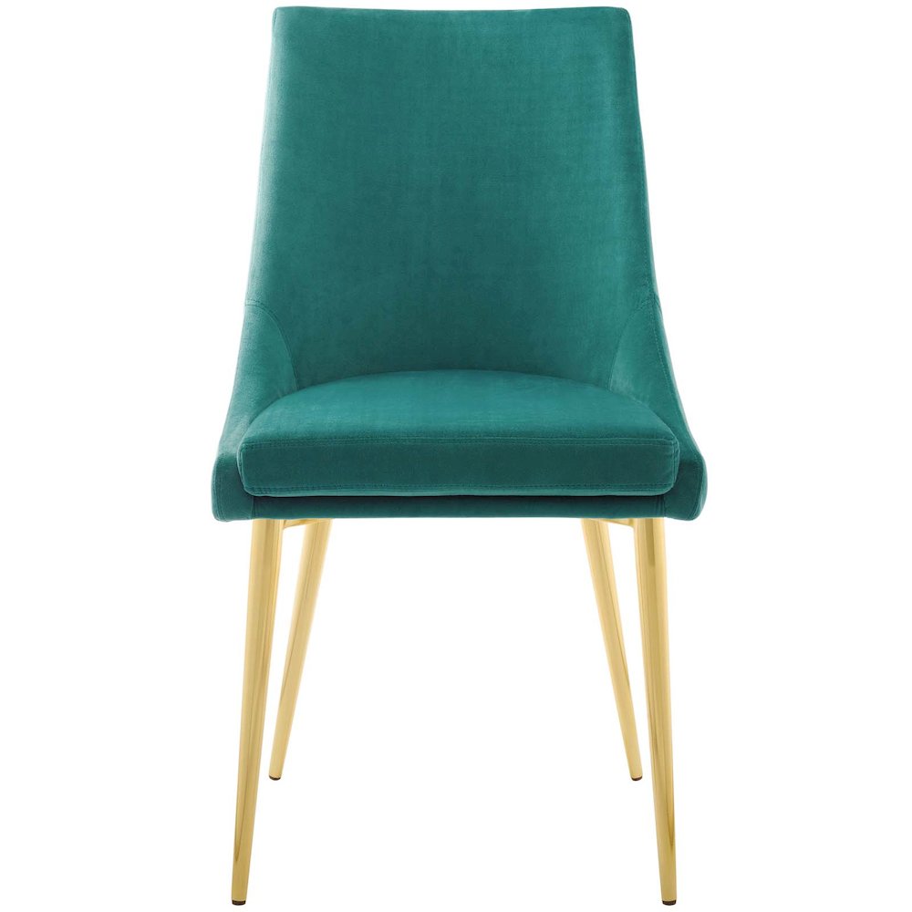 Viscount Modern Accent Performance Velvet Dining Chair. Picture 4