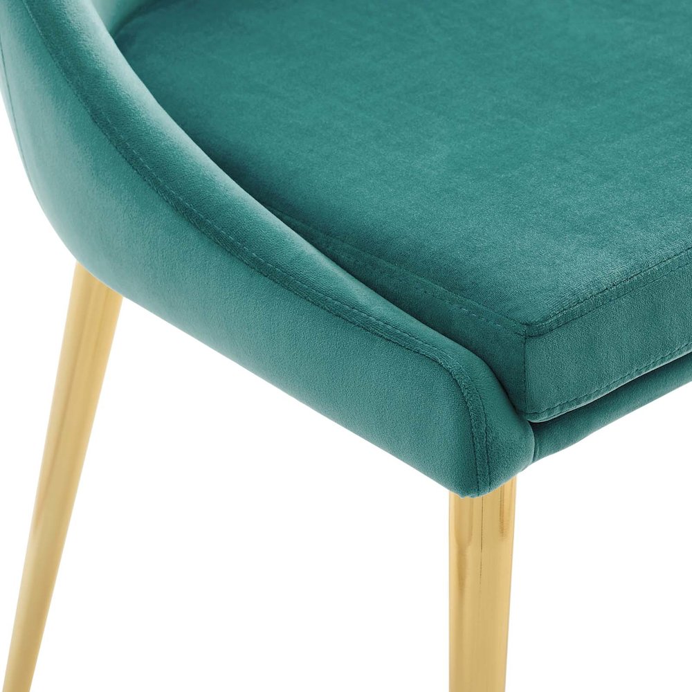Viscount Modern Accent Performance Velvet Dining Chair. Picture 5