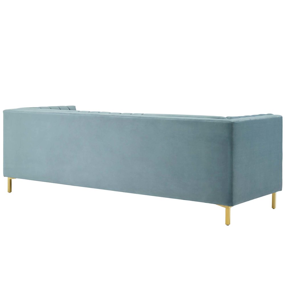 Ingenuity Channel Tufted Performance Velvet Sofa. Picture 2