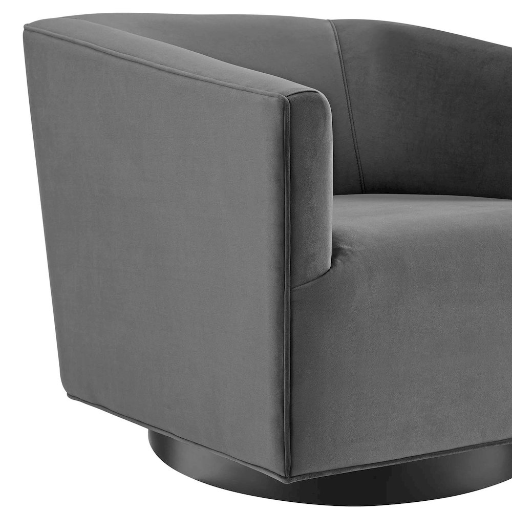 Twist Accent Lounge Performance Velvet Swivel Chair. Picture 5