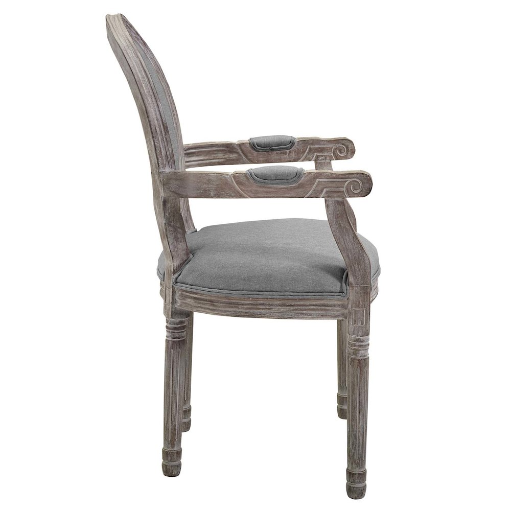 Emanate Upholstered Fabric Dining Armchair Set of 4. Picture 3