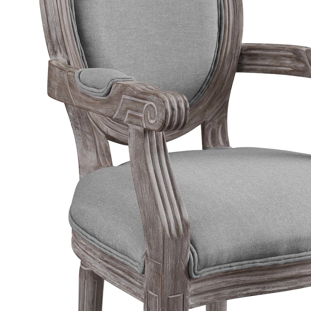 Emanate Upholstered Fabric Dining Armchair Set of 4. Picture 5