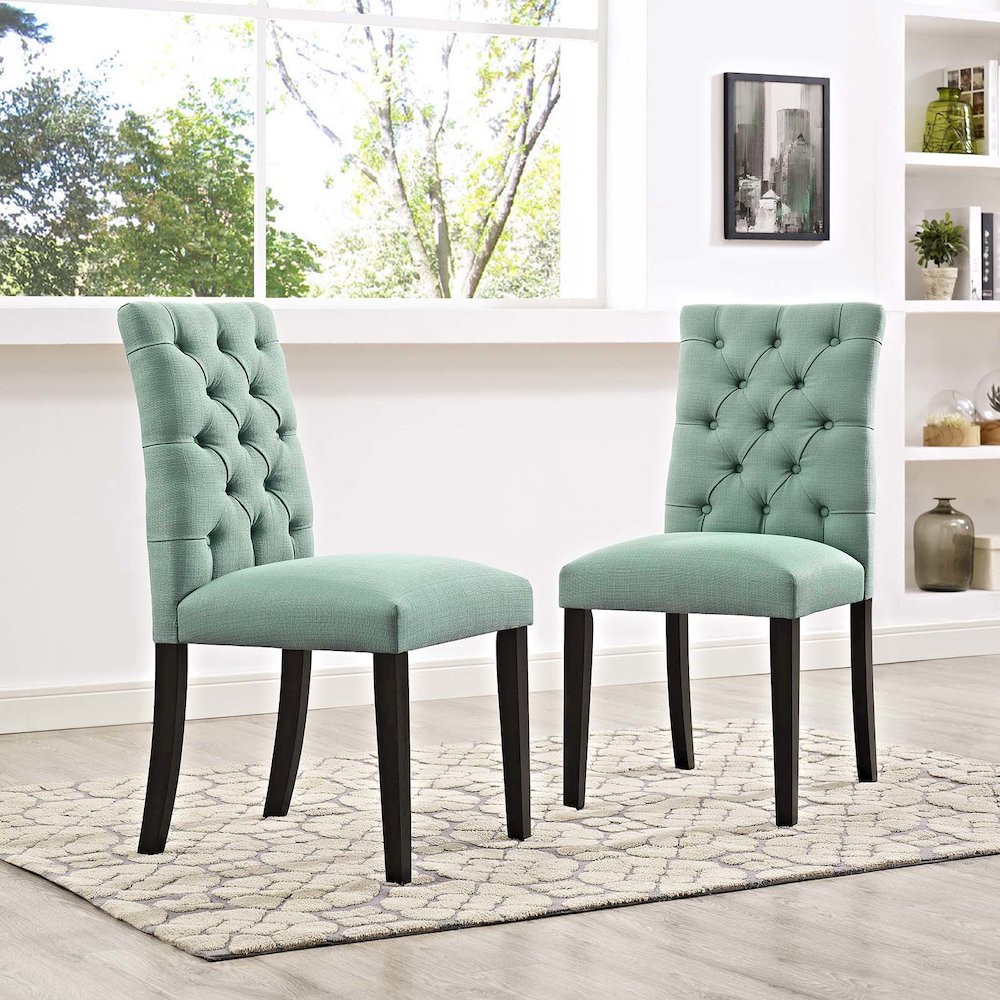 Duchess Fabric Dining Chair Set of 2. Picture 5