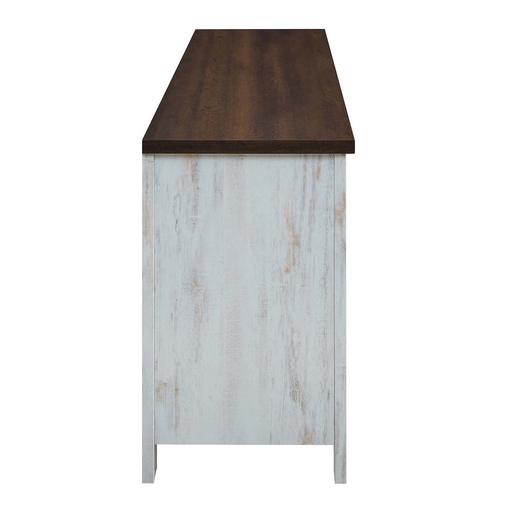 Bennington 71" Rustic Sliding Door TV Stand. Picture 2