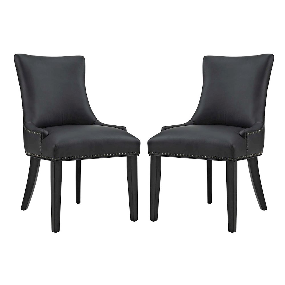 Marquis Faux Leather Dining Chair Set of 2. Picture 1