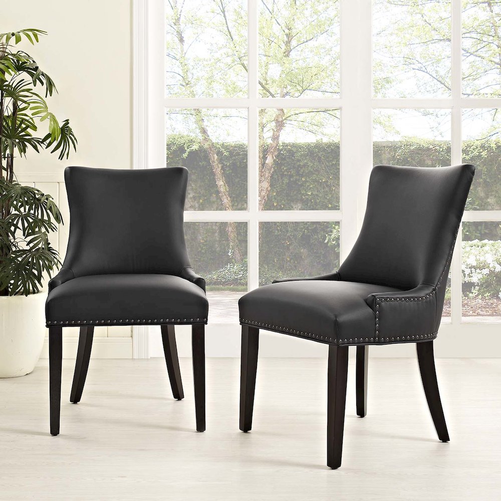 Marquis Faux Leather Dining Chair Set of 2. Picture 5