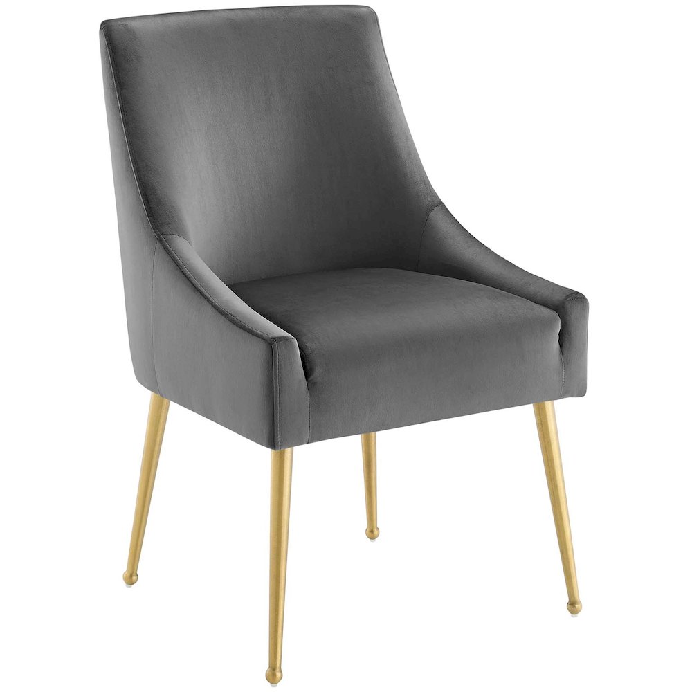 Discern Upholstered Performance Velvet Dining Chair. Picture 1