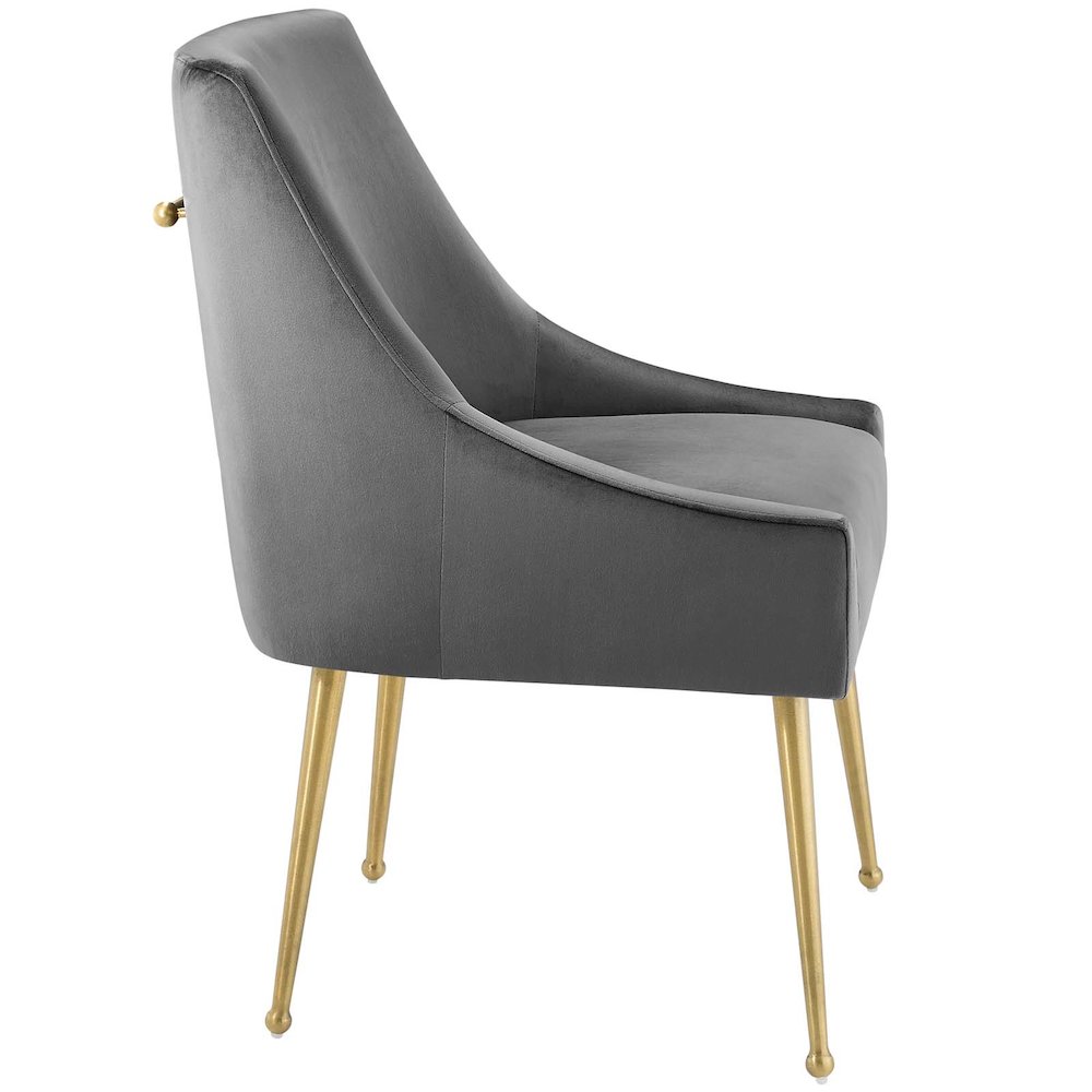 Discern Upholstered Performance Velvet Dining Chair. Picture 2