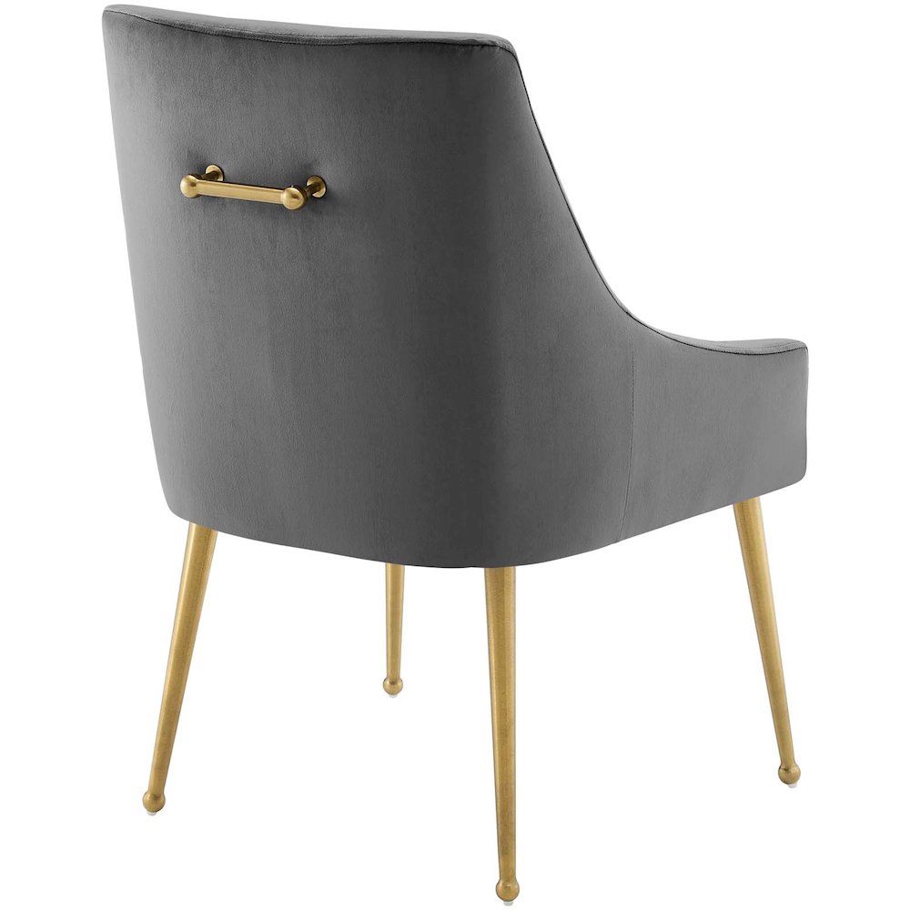Discern Upholstered Performance Velvet Dining Chair. Picture 3