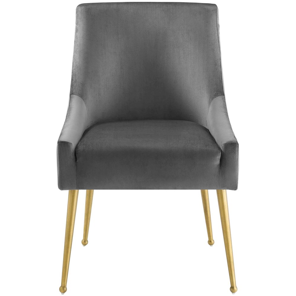 Discern Upholstered Performance Velvet Dining Chair. Picture 4