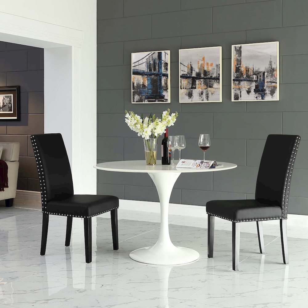 Parcel Vinyl Dining Side Chair Set of 2. Picture 5