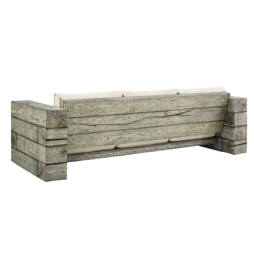 Manteo Rustic Coastal Outdoor Patio SunbrellaSofa. Picture 2