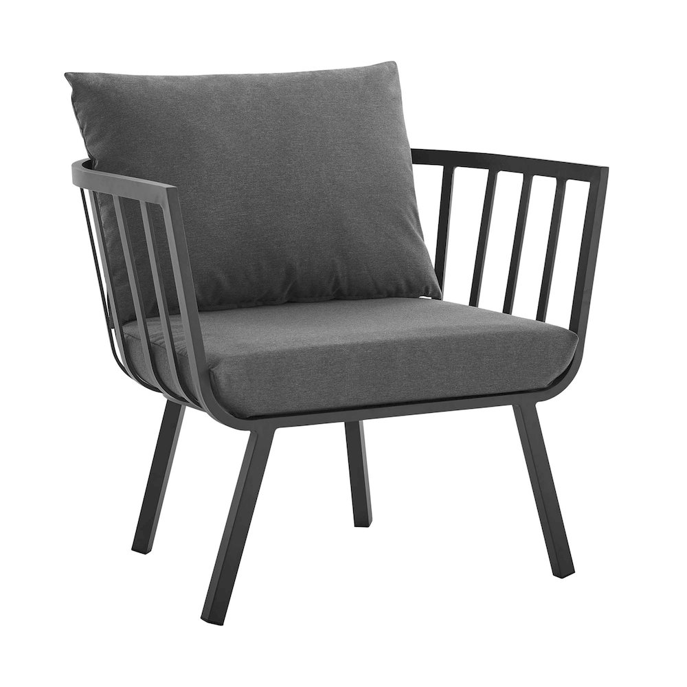 Riverside Outdoor Patio Aluminum Armchair. Picture 1