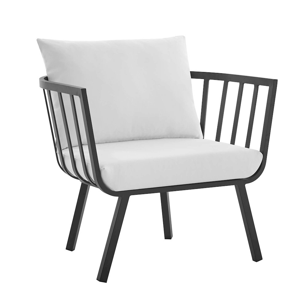 Riverside Outdoor Patio Aluminum Armchair. Picture 1