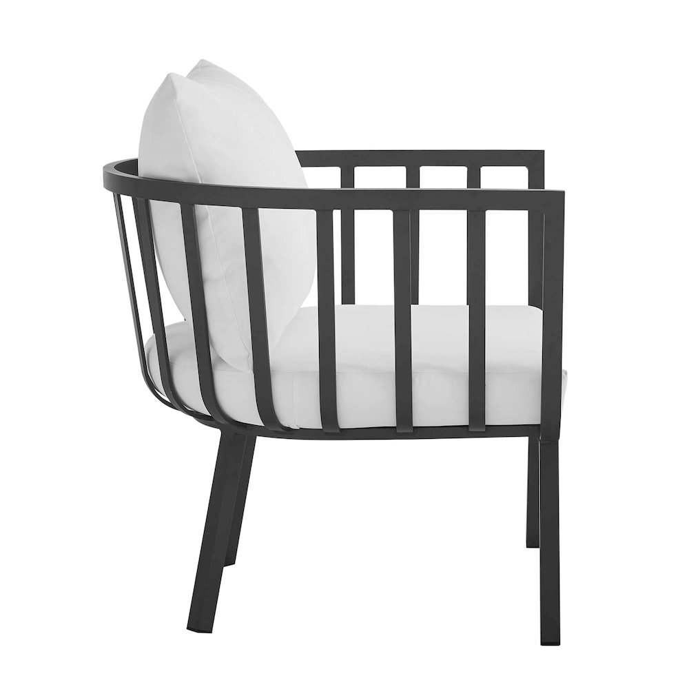 Riverside Outdoor Patio Aluminum Armchair. Picture 2