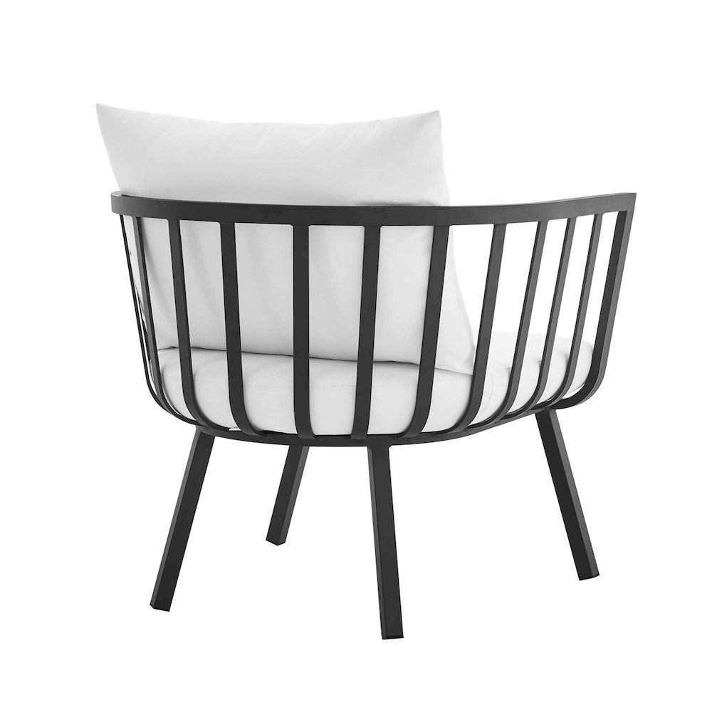 Riverside Outdoor Patio Aluminum Armchair. Picture 3