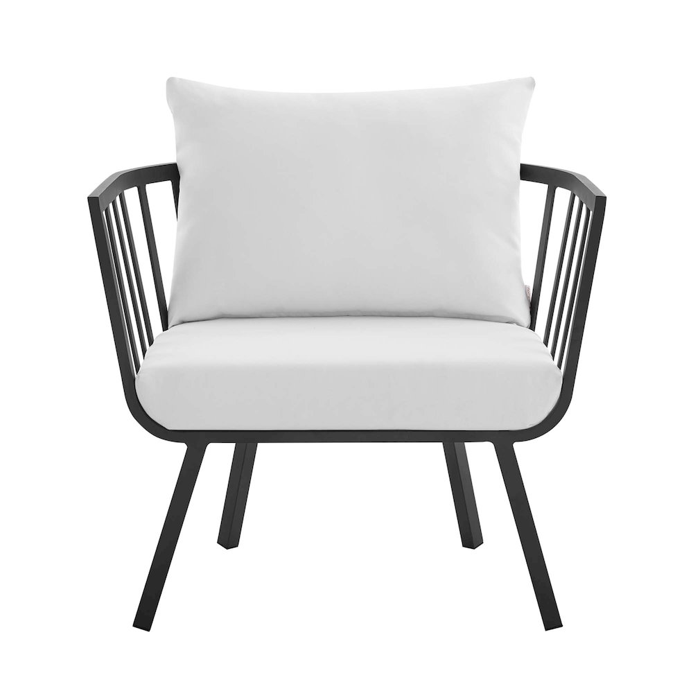 Riverside Outdoor Patio Aluminum Armchair. Picture 4
