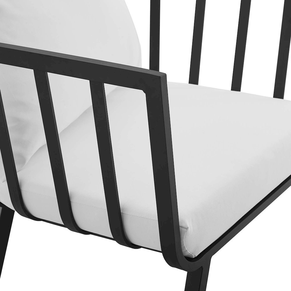 Riverside Outdoor Patio Aluminum Armchair. Picture 5