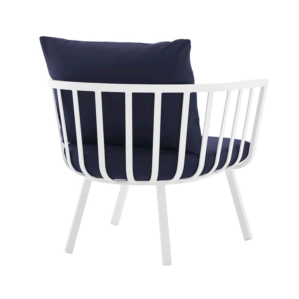 Riverside Outdoor Patio Aluminum Armchair. Picture 3