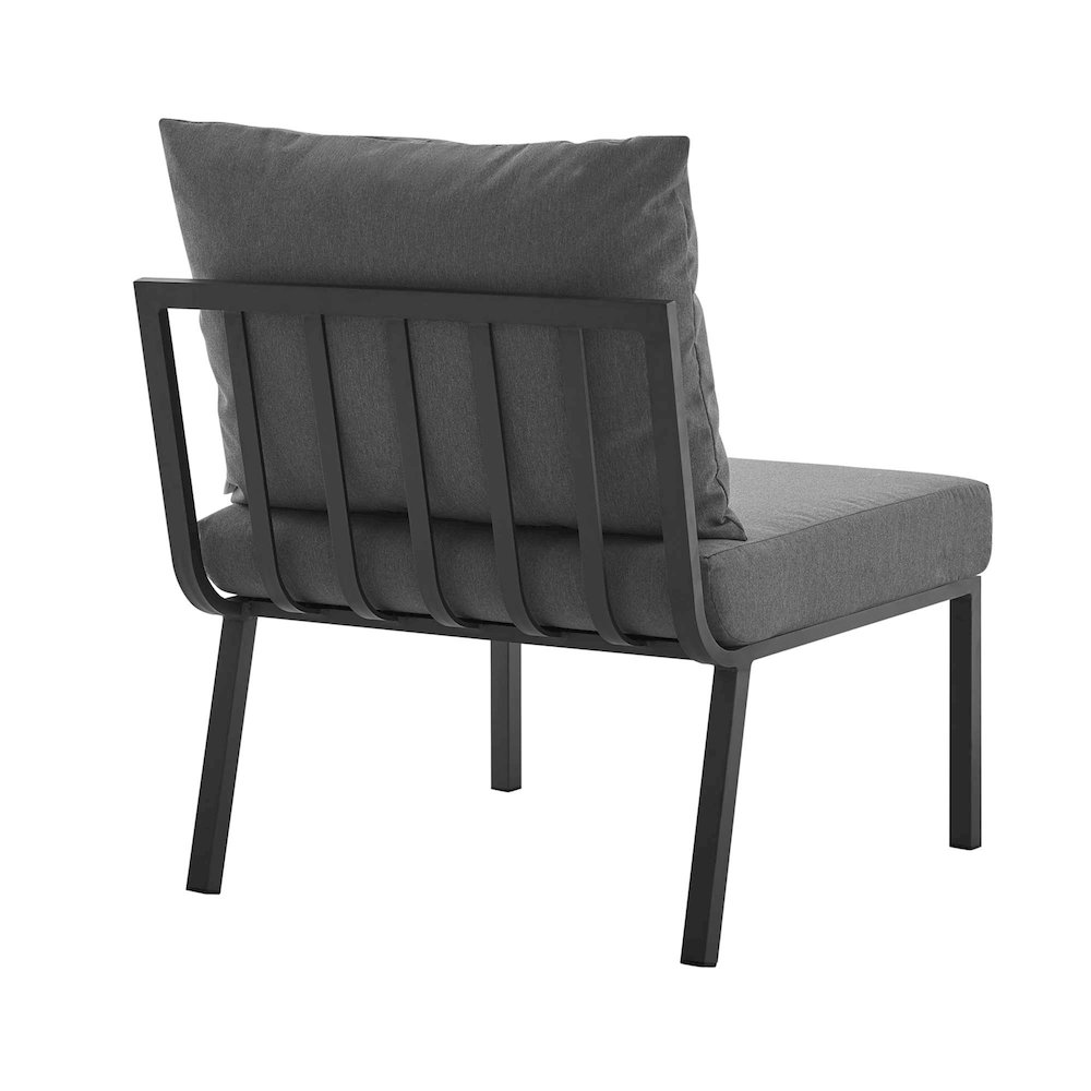 Riverside Outdoor Patio Aluminum Armless Chair. Picture 3