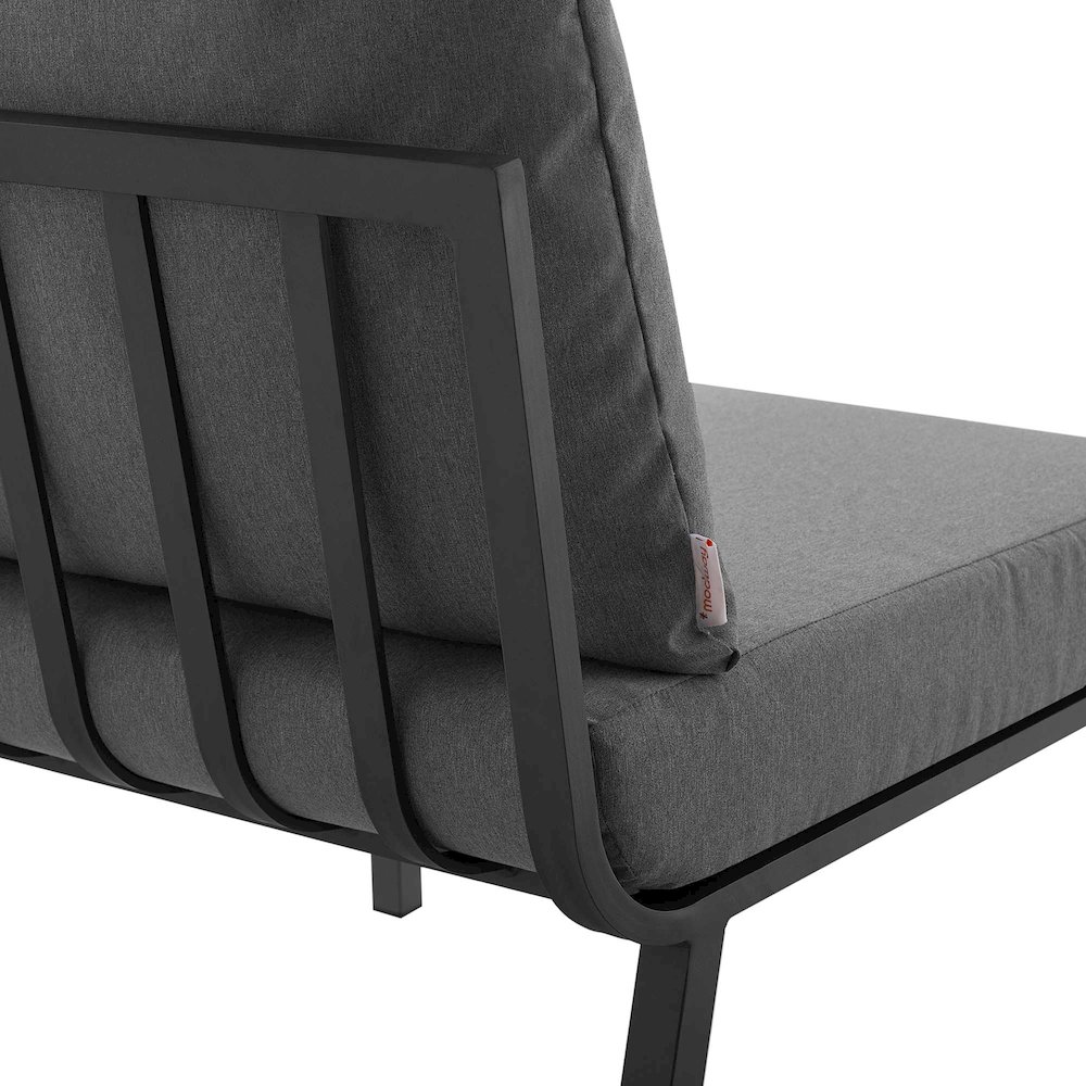 Riverside Outdoor Patio Aluminum Armless Chair. Picture 5