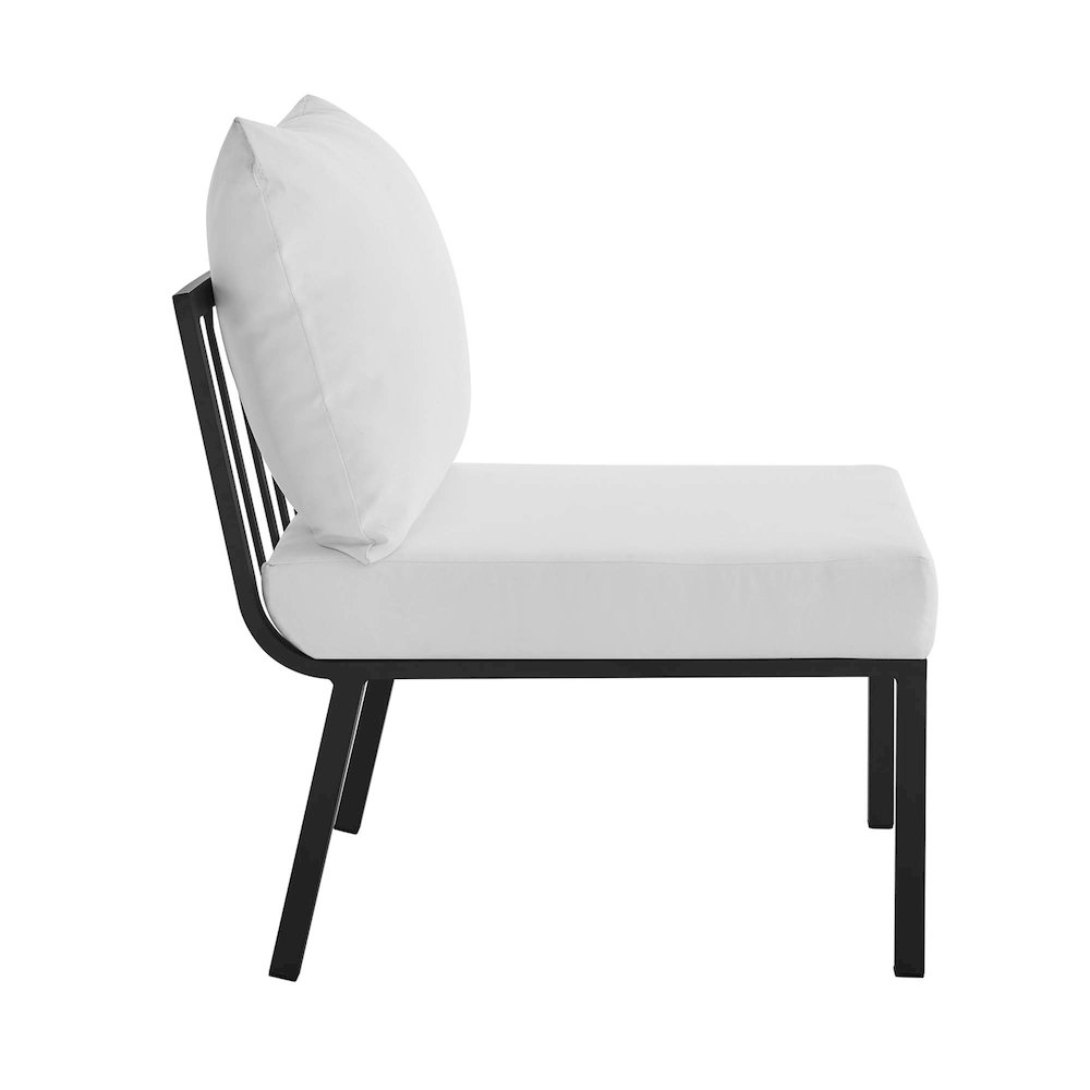 Riverside Outdoor Patio Aluminum Armless Chair. Picture 2