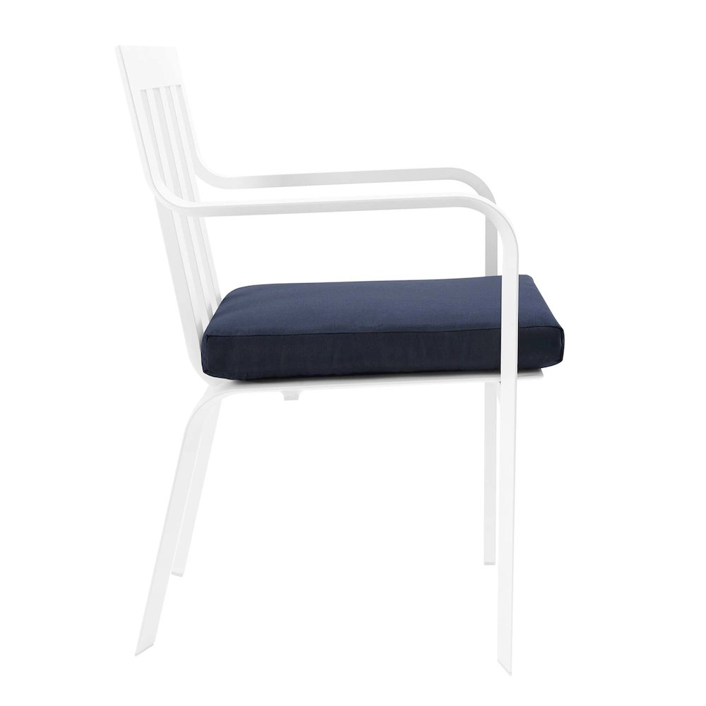 Baxley Stackable Outdoor Patio Aluminum Dining Armchair. Picture 2