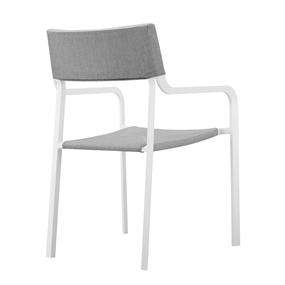 Raleigh Stackable Outdoor Patio Aluminum Dining Armchair. Picture 3