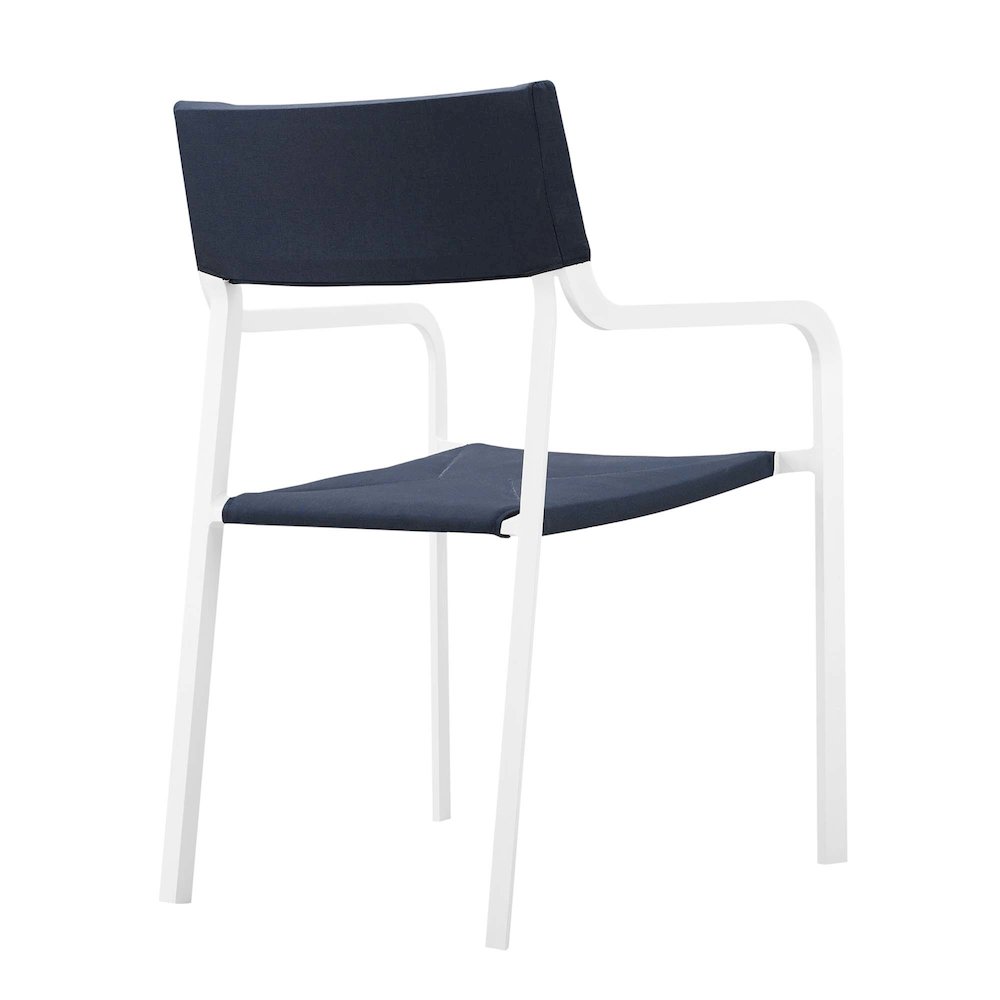 Raleigh Stackable Outdoor Patio Aluminum Dining Armchair. Picture 3