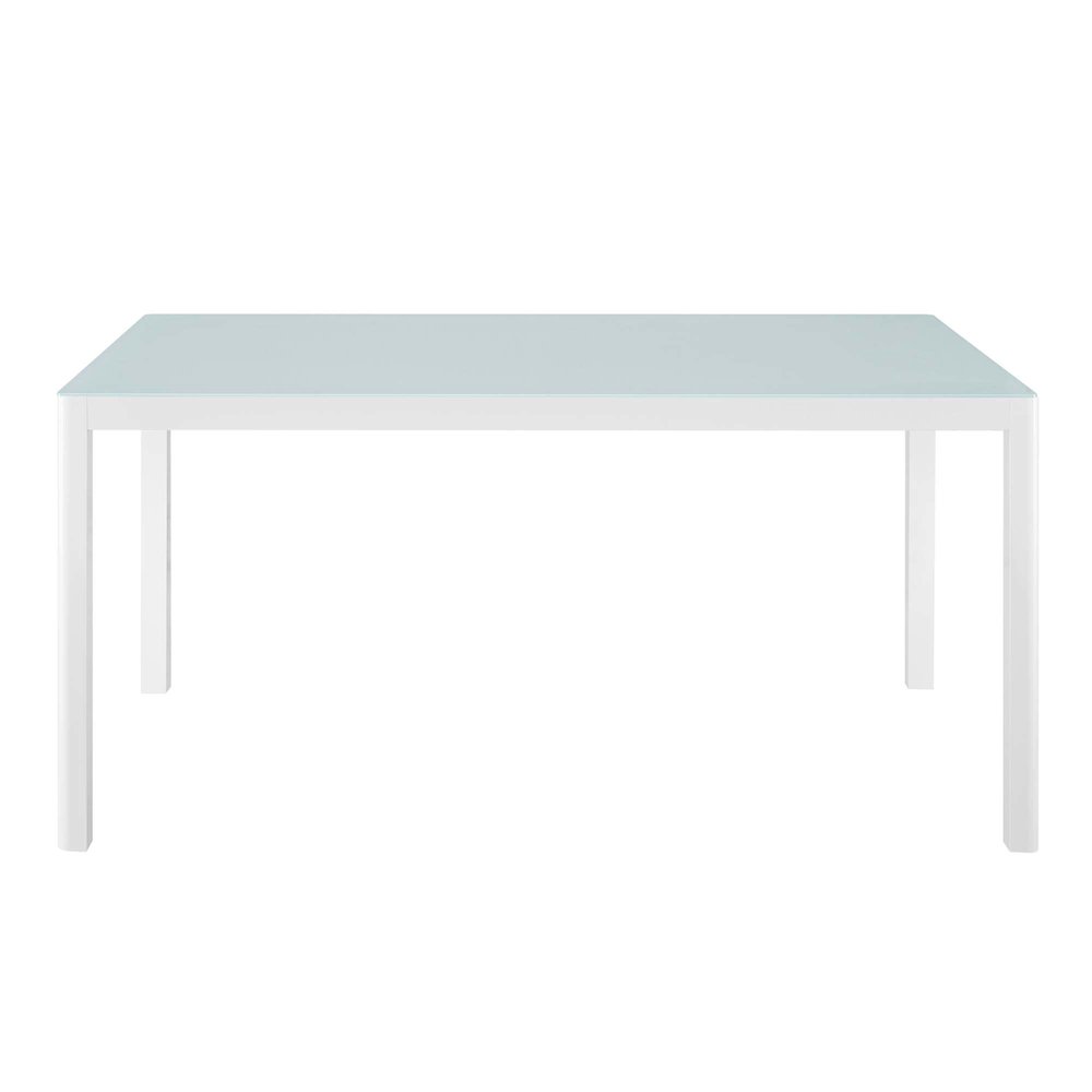 Raleigh 59" Outdoor Patio Aluminum Dining Table. Picture 2