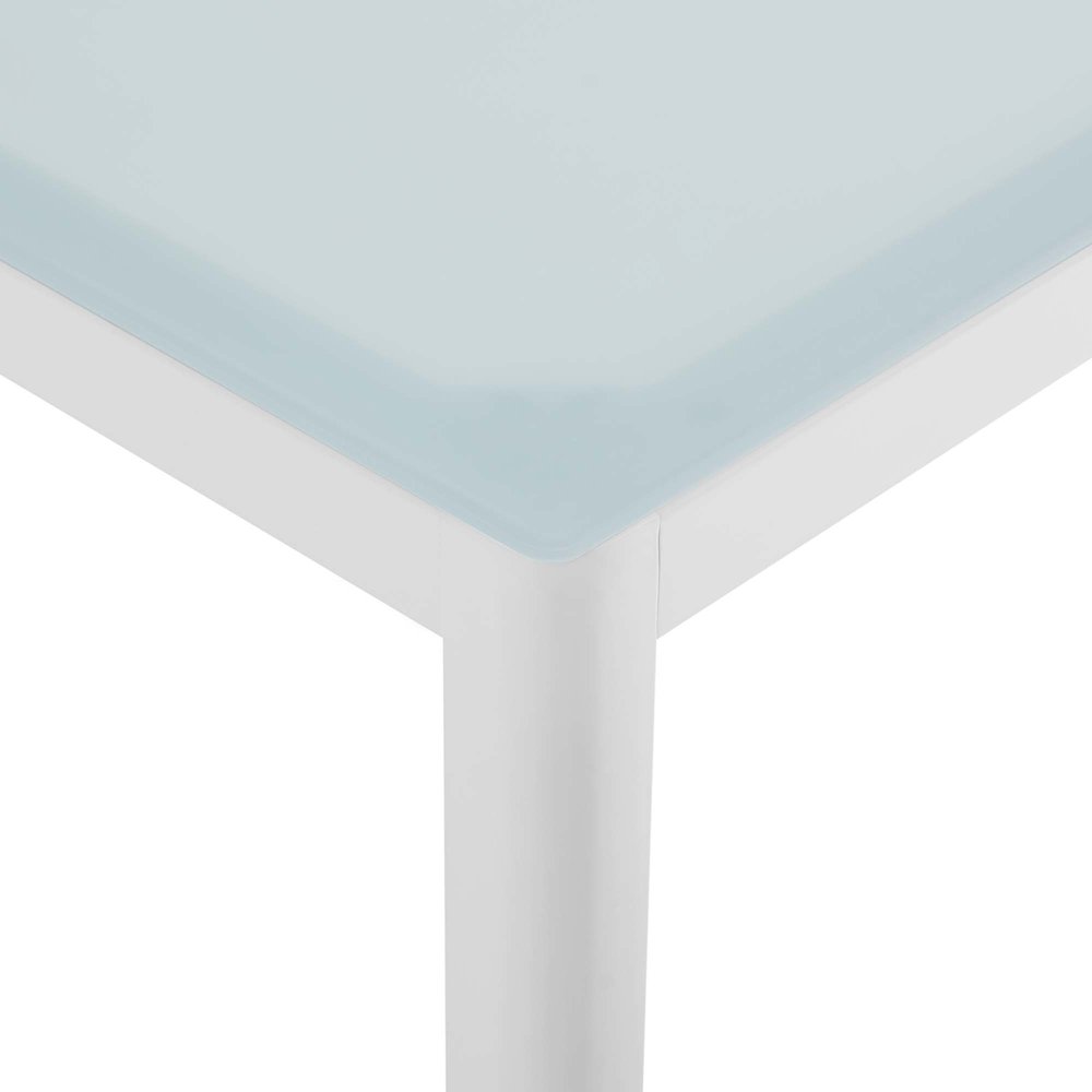 Raleigh 59" Outdoor Patio Aluminum Dining Table. Picture 4