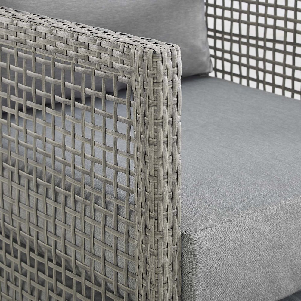 Aura 3 Piece Outdoor Patio Wicker Rattan Set. Picture 7