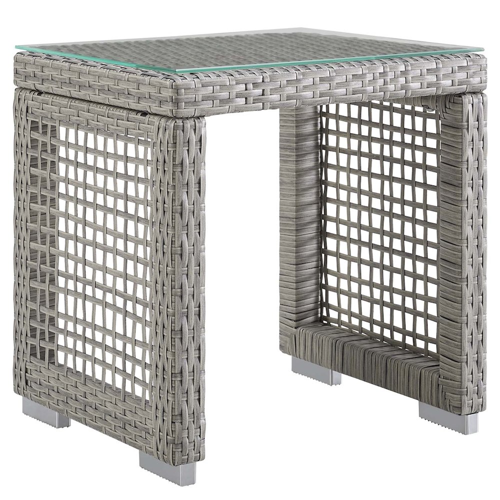 Aura 3 Piece Outdoor Patio Wicker Rattan Set. Picture 8