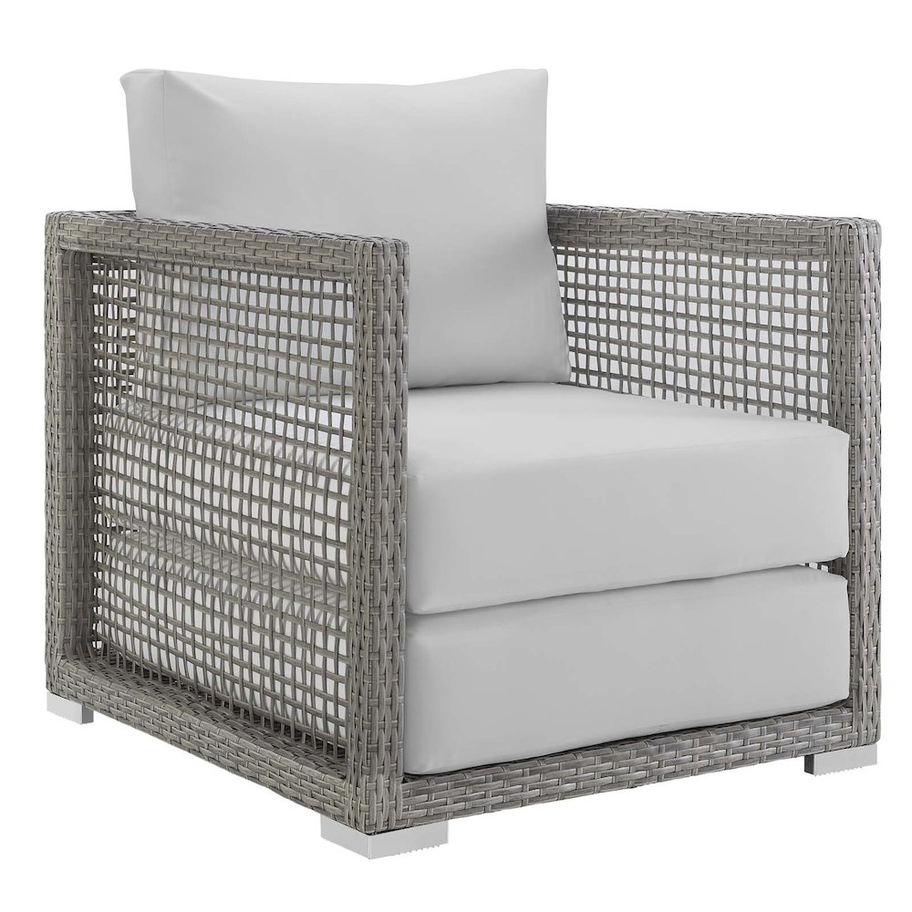 Aura 3 Piece Outdoor Patio Wicker Rattan Set. Picture 4