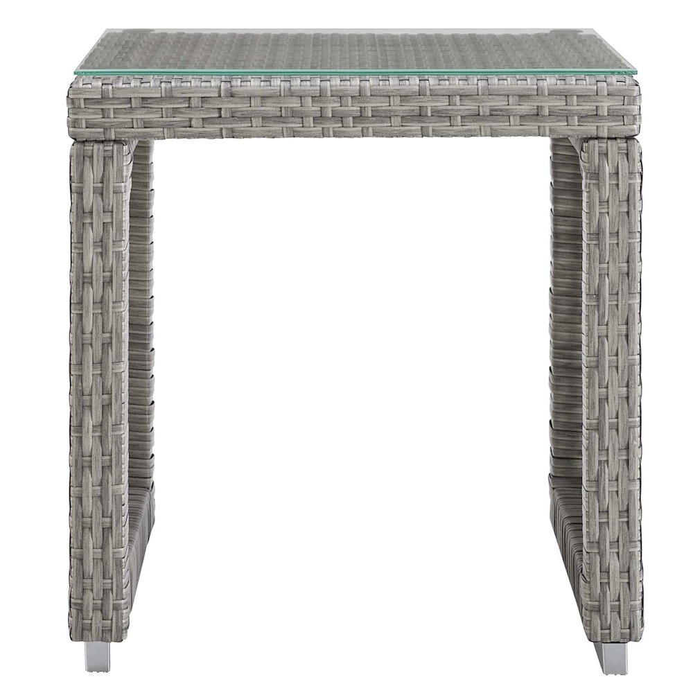 Aura 3 Piece Outdoor Patio Wicker Rattan Set. Picture 9