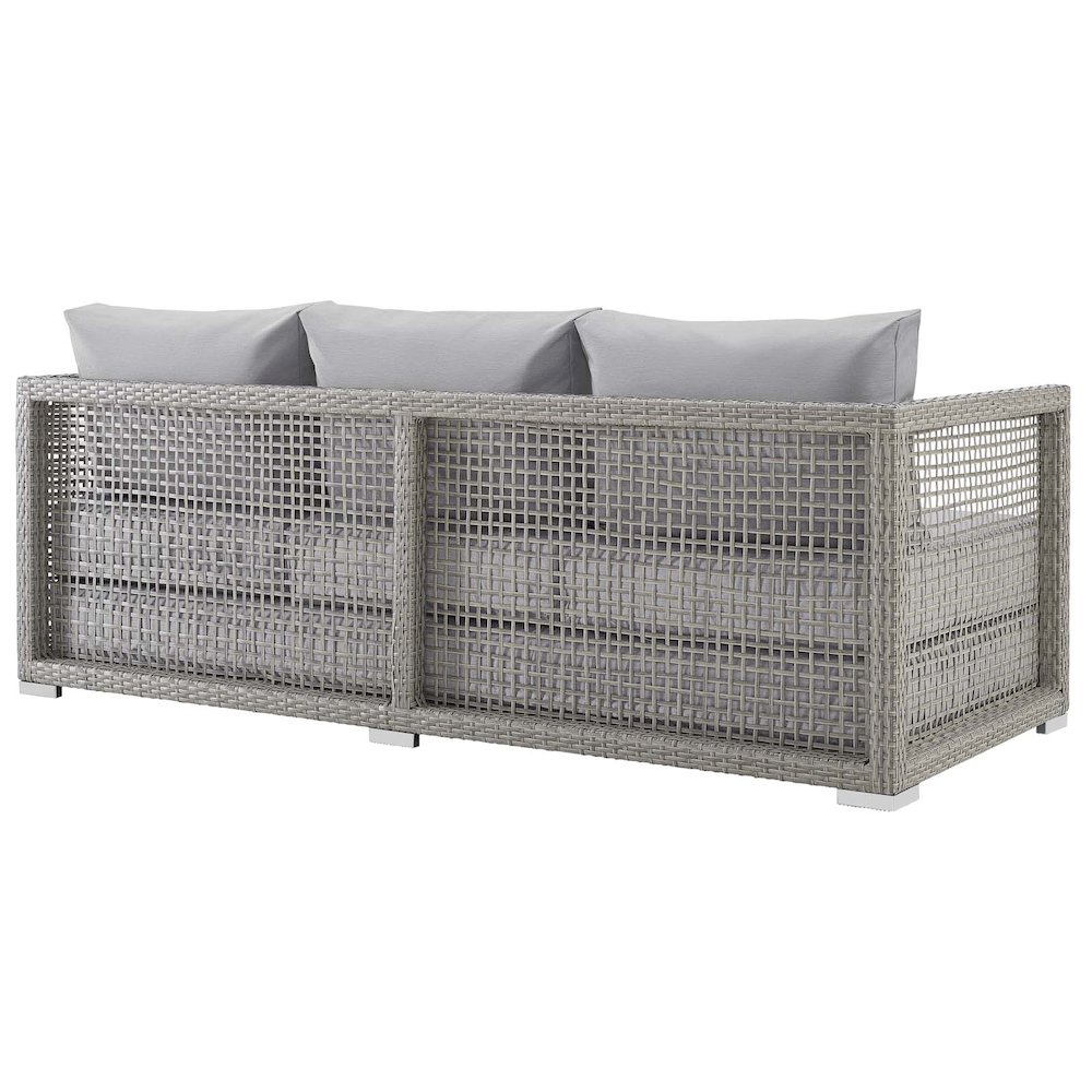 Aura 3 Piece Outdoor Patio Wicker Rattan Set. Picture 8