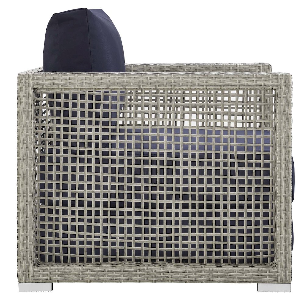 Aura 3 Piece Outdoor Patio Wicker Rattan Set. Picture 5