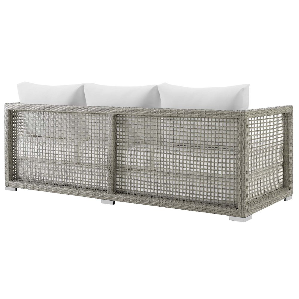 Aura 3 Piece Outdoor Patio Wicker Rattan Set. Picture 8