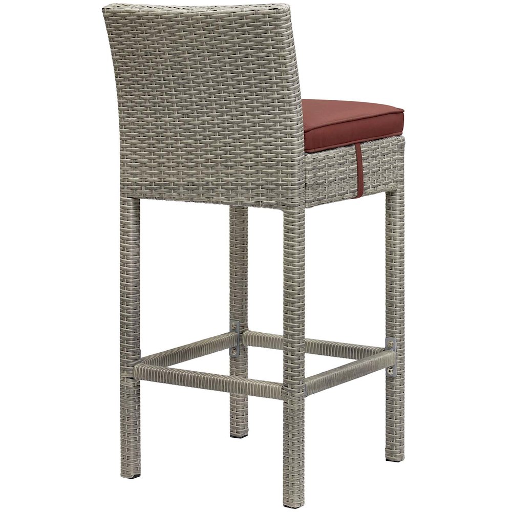 Conduit Outdoor Patio Wicker Rattan Bar Stool Set of 4. Picture 4