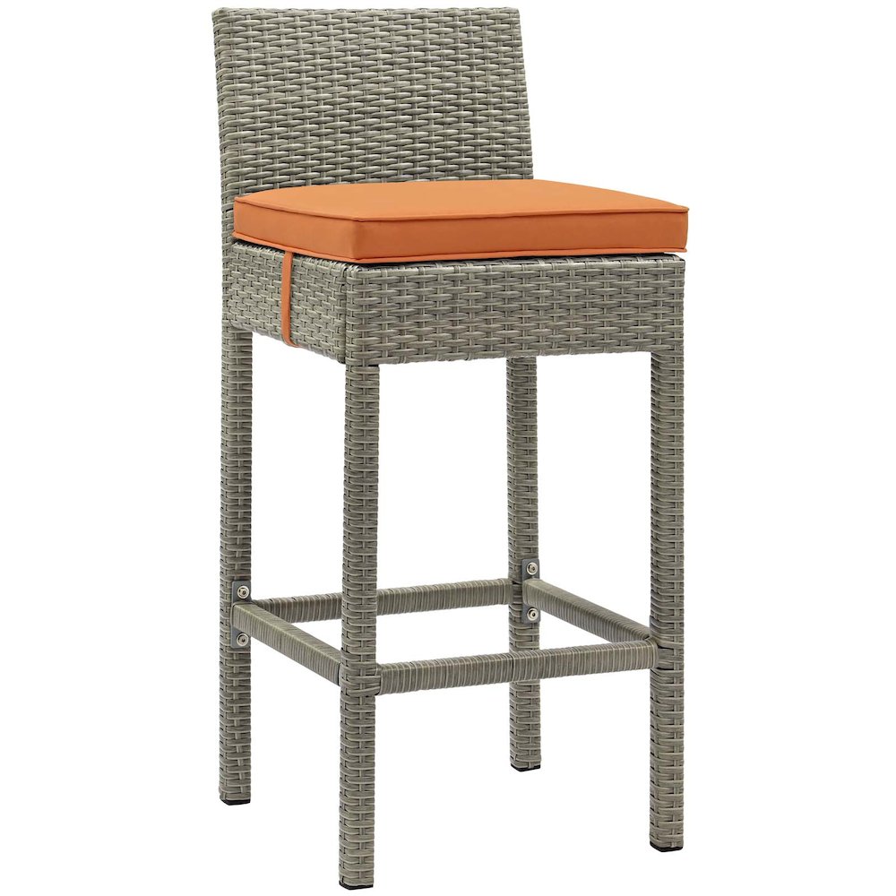 Conduit Outdoor Patio Wicker Rattan Bar Stool Set of 4. Picture 2