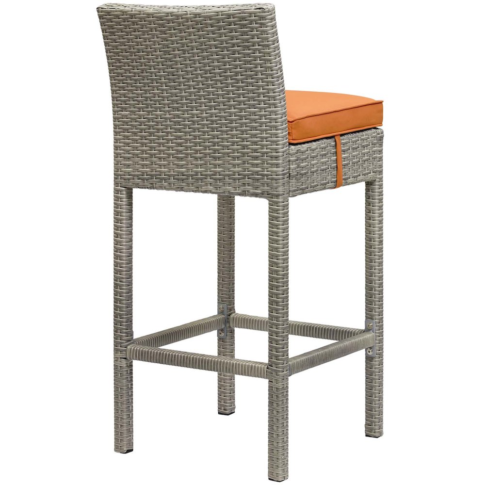 Conduit Outdoor Patio Wicker Rattan Bar Stool Set of 4. Picture 4