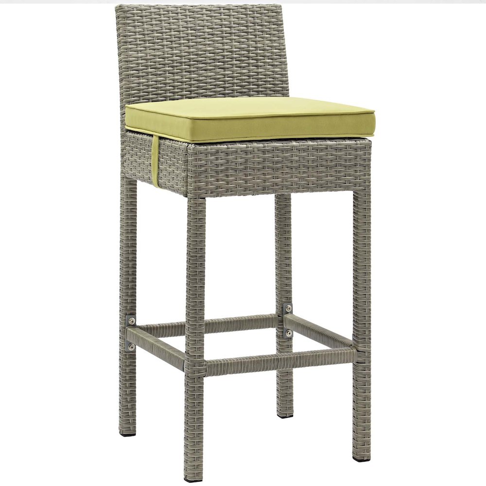 Conduit Outdoor Patio Wicker Rattan Bar Stool Set of 4. Picture 2