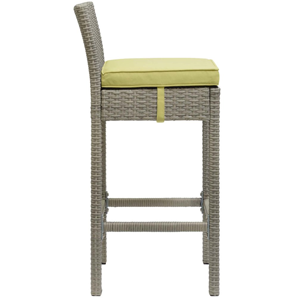 Conduit Outdoor Patio Wicker Rattan Bar Stool Set of 4. Picture 3