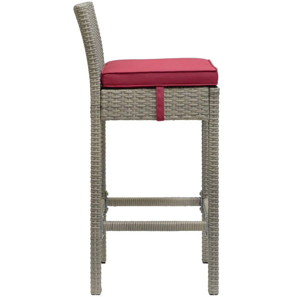 Conduit Outdoor Patio Wicker Rattan Bar Stool Set of 4. Picture 3