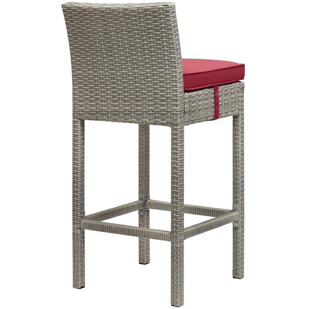 Conduit Outdoor Patio Wicker Rattan Bar Stool Set of 4. Picture 4